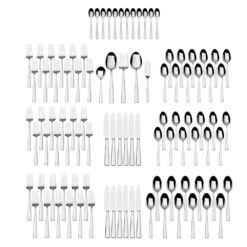 MIKASA Everett 101 Piece Flatware Set, Service For 12 -Mikasa everett 101 piece flatware set service for 12 5276418 7