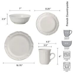 MIKASA French Countryside® 16 Piece Dinnerware Set, Service For 4 -Mikasa french countryside 16 piece dinnerware set service for 4 5185370 5