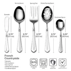 MIKASA French Countryside® 45 Piece Flatware Set, Service For 8 -Mikasa french countryside 45 piece flatware set service for 8 5153324 9