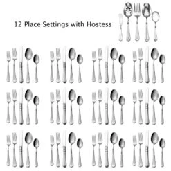 MIKASA French Countryside® 65 Piece Flatware Set, Service For 12 -Mikasa french countryside 65 piece flatware set service for 12 5112172 4