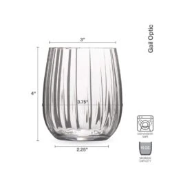 MIKASA Gail Optic Set Of 4 Double Old Fashioned Whiskey Glasses 7 MIKASA Gail Optic Set Of 4 Double Old Fashioned Whiskey Glasses -Mikasa gail optic set of 4 double old fashioned whiskey glasses 5289437 4