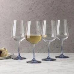 MIKASA Gianna Ombre Blue Set Of 4 White Wine Glasses -Mikasa gianna ombre blue set of 4 white wine glasses 5282055 2