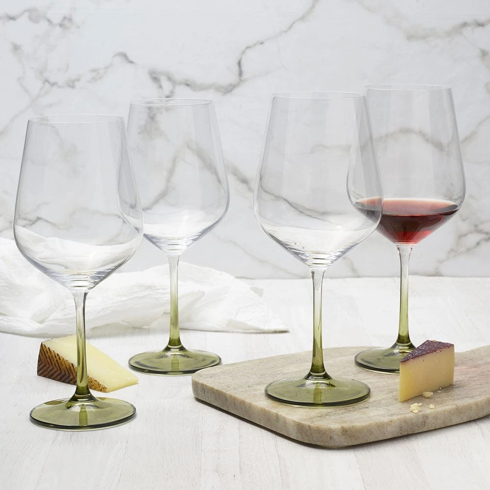 MIKASA Gianna Ombre Sage Set Of 4 Red Wine Glasses 2 MIKASA Gianna Ombre Sage Set Of 4 Red Wine Glasses - Image 2