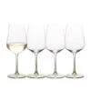 MIKASA Gianna Ombre Sage Set Of 4 White Wine Glasses