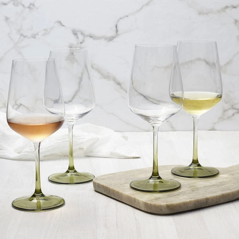 MIKASA Gianna Ombre Sage Set Of 4 White Wine Glasses 2 MIKASA Gianna Ombre Sage Set Of 4 White Wine Glasses - Image 2