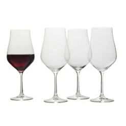 MIKASA Grace Set Of 4 Bordeaux Red Wine Glasses