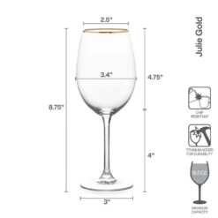 MIKASA Grace Set Of 4 White Wine Glasses -Mikasa grace set of 4 white wine glasses 5290413 4