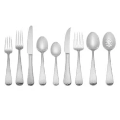 MIKASA Hammered Mirror Opulent 75 Piece Flatware Set, Service For 12 -Mikasa hammered mirror opulent 75 piece flatware set service for 12 5247014 8