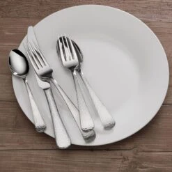 MIKASA Hammered Opulent 75 Piece Flatware Set, Service For 12 -Mikasa hammered opulent 75 piece flatware set service for 12 5174037 3