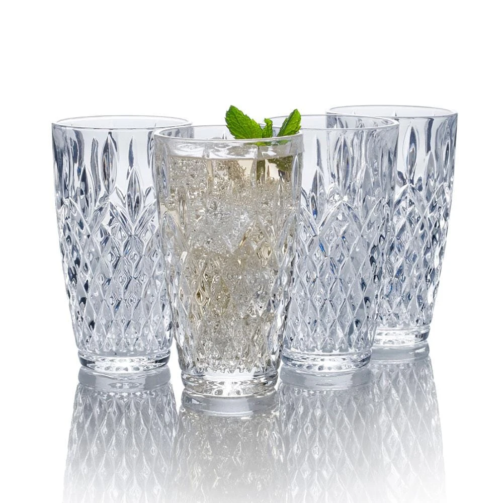 MIKASA Harding Set Of 4 Highball Glasses 1 MIKASA Harding Set Of 4 Highball Glasses
