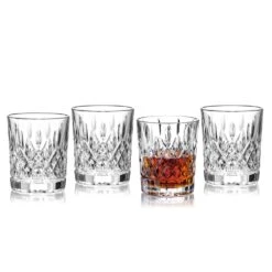 MIKASA Harding Set Of 4 Double Old Fashioned Whiskey Glasses