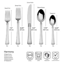 MIKASA Harmony 65 Piece Flatware Set, Service For 12 -Mikasa harmony 65 piece flatware set service for 12 5060761 7