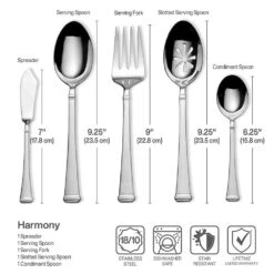 MIKASA Harmony 65 Piece Flatware Set, Service For 12 -Mikasa harmony 65 piece flatware set service for 12 5060761 8
