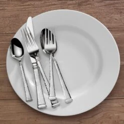 MIKASA Harmony Hammered 65 Piece Flatware Set, Service For 12 -Mikasa harmony hammered 65 piece flatware set service for 12 5295739 3