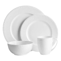 MIKASA Italian Countryside White Bone China Dinnerware Set