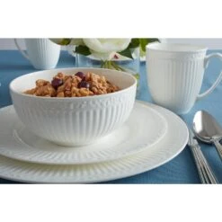 MIKASA Italian Countryside White Bone China Dinnerware Set -Mikasa italian countryside bone dinnerware set K85170154 3
