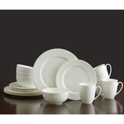 MIKASA Italian Countryside White Bone China Dinnerware Set -Mikasa italian countryside bone dinnerware set K85170154 4