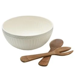 MIKASA Italian Countryside® Salad Serving Bowl With Serving Utensils -Mikasa italian countryside salad serving bowl with serving utensils 5109173 3