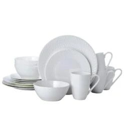 MIKASA Jenna 16 Piece Dinnerware Set, Service For 4