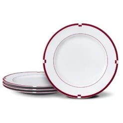 MIKASA Jet Set Red Set Of 4 Dinner Plates