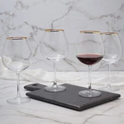 Mikasa -Mikasa julie gold set of 4 red wine glasses 5289858 2