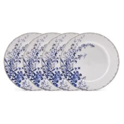 MIKASA Kaia Platinum Set Of 4 Dinner Plates