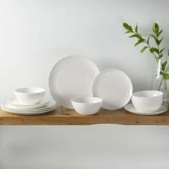 MIKASA Kamryn Vegan Bone 12 Piece Dinnerware Set, Service For 4 -Mikasa kamryn vegan bone 12 piece dinnerware set service for 4 5296813 3