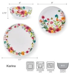 MIKASA Karina 12 Piece Dinnerware Set, Service For 4 -Mikasa karina 12 piece dinnerware set service for 4 5297625 5