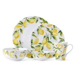 MIKASA Lemons 40 Piece Dinnerware Set, Service For 8 -Mikasa lemons 40 piece dinnerware set service for 8 5290862 10