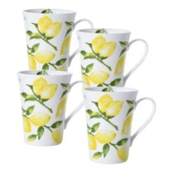 MIKASA Lemons Set Of 4 Mugs