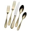MIKASA Lilah Gold Plated 20 Piece Flatware Set, Service For 4