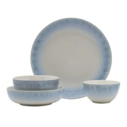 MIKASA Logan Blue 32 Piece Dinnerware Set, Service For 8 -Mikasa logan blue 32 piece dinnerware set service for 8 5289664 8