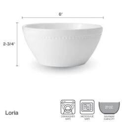 MIKASA Loria Set Of 4 Soup Cereal Bowls 11 MIKASA Loria Set Of 4 Soup Cereal Bowls -Mikasa loria set of 4 soup cereal bowls K45291602 4