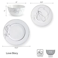 MIKASA Love Story 24 Piece Dinnerware Set, Service For 8 -Mikasa love story 24 piece dinnerware set servie for 8 5293346 4