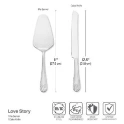MIKASA Love Story Cake Knife And Server Set -Mikasa love story cake knife and server set 5302966 4