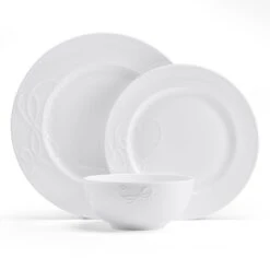 MIKASA Love Story White 18 Piece Dinnerware Set, Service For 6 -Mikasa love story white 18 piece dinnerware set service for 6 5297266 9