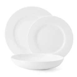MIKASA Lucerne White 12 Piece Dinnerware Set, Service For 4 -Mikasa lucerne white 12 piece dinnerware set service for 4 5289380 4