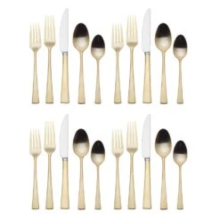 MIKASA Lucia Satin Gold 20 Piece Flatware Set, Service For 4 -Mikasa lucia satin gold 20 piece flatware set service for 4 5302965 6