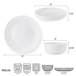 MIKASA Macie 12 Piece Dinnerware Set, Service For 4 13 MIKASA Macie 12 Piece Dinnerware Set, Service For 4 -Mikasa macie 12 piece dinnerware set service for 4 5287879 9