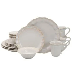 MIKASA Mila 16 Piece Dinnerware Set, Service For 4