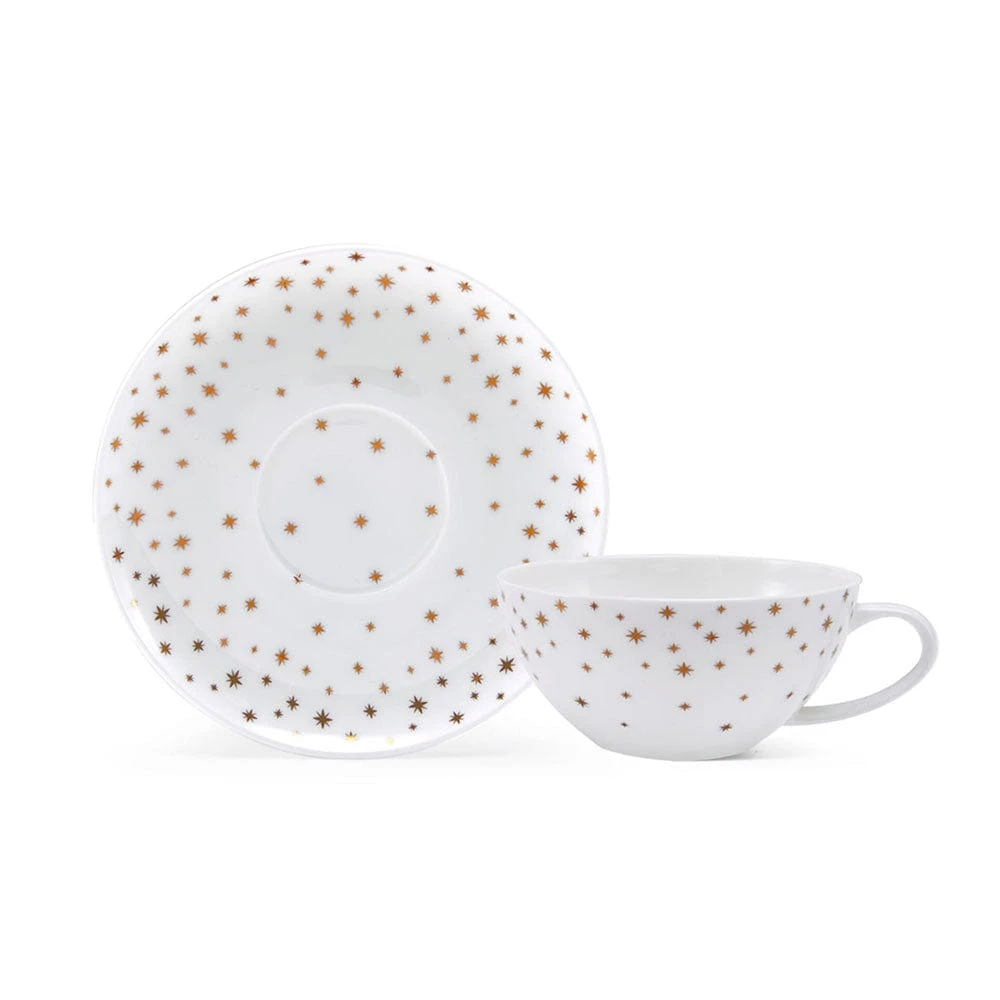 MIKASA Millie Gold Set Of 4 Cups And Saucers 3 MIKASA Millie Gold Set Of 4 Cups And Saucers - Image 3