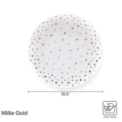 MIKASA Millie Gold Set Of 4 Dinner Plates -Mikasa millie gold set of 4 dinner plates 5289323 4
