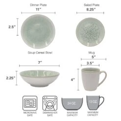 MIKASA Mira 16 Piece Dinnerware Set, Service For 4 -Mikasa mira 16 piece dinnerware set service for 4 5280617 9