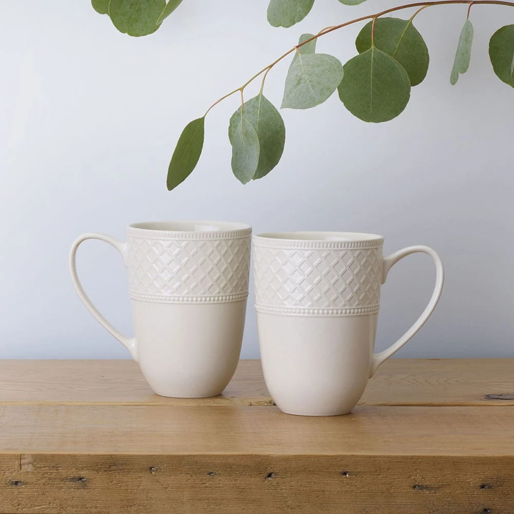 MIKASA Napa Countryside Set Of 2 Tall Mugs 2 MIKASA Napa Countryside Set Of 2 Tall Mugs - Image 2
