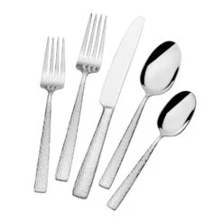 MIKASA Oliver Mirror 65 Piece Flatware Set, Service For 12