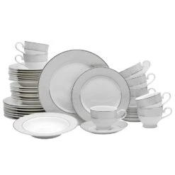 MIKASA Parchment 40 Piece Dinnerware Set, Service For 8