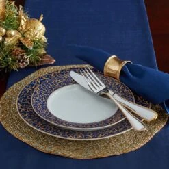 MIKASA Parchment Cobalt Salad Plate -Mikasa parchment cobalt salad plate 5146638 3