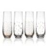 MIKASA Party Set Of 4 Gold Stemless Flute Glasses