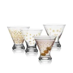 MIKASA Party Set Of 4 Stemless Martini Glasses