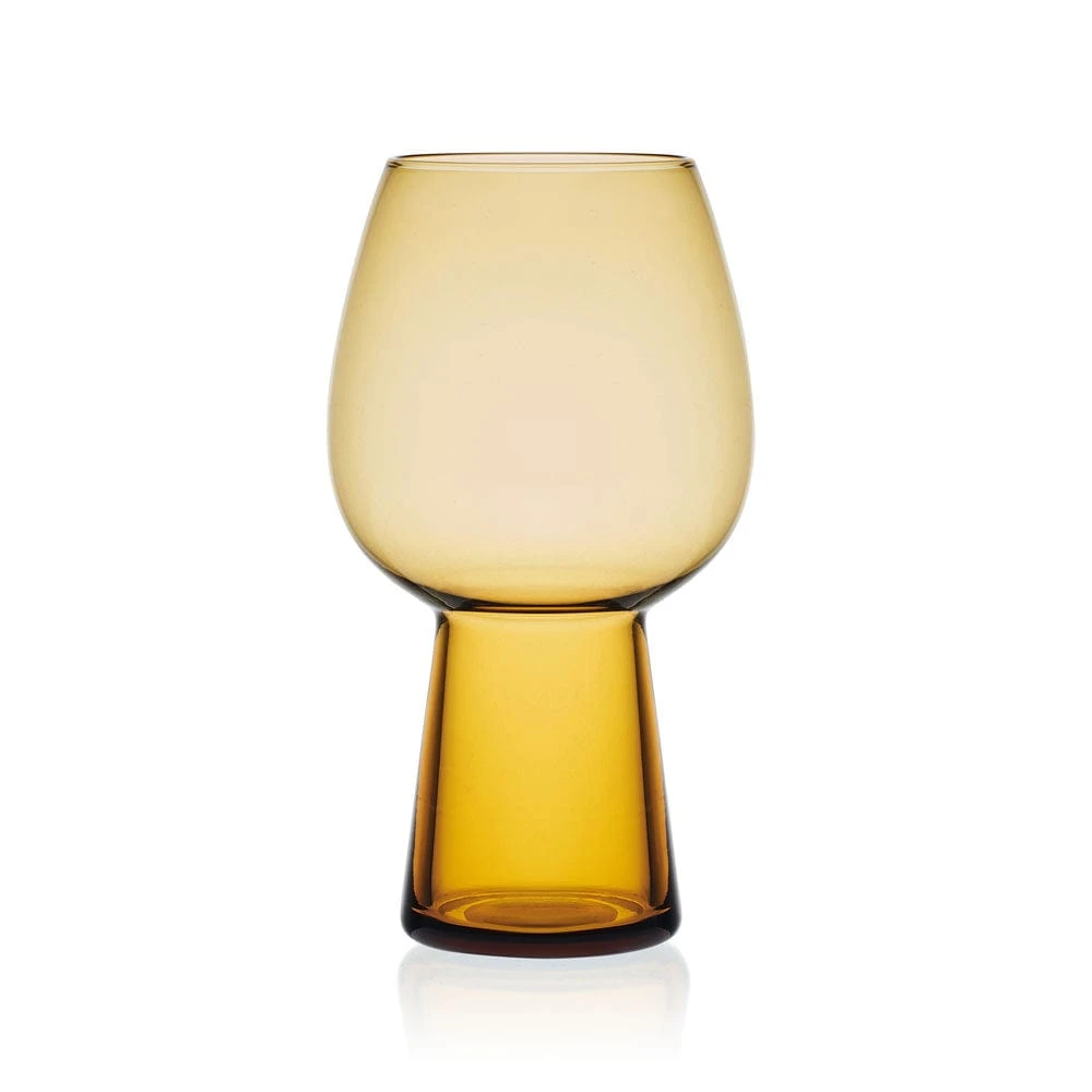 MIKASA Phoebe Amber Set Of 4 Beer Goblet Glasses 3 MIKASA Phoebe Amber Set Of 4 Beer Goblet Glasses - Image 3